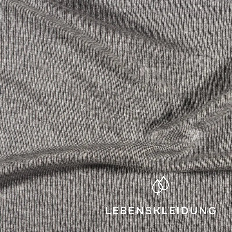 Re-Life Rib Jersey 1x1 Stoff - Grey marl / light
