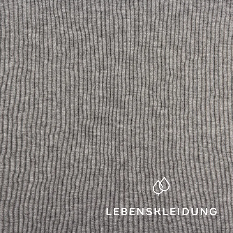 Re-Life Rib Jersey 1x1 Stoff - Grey marl / light