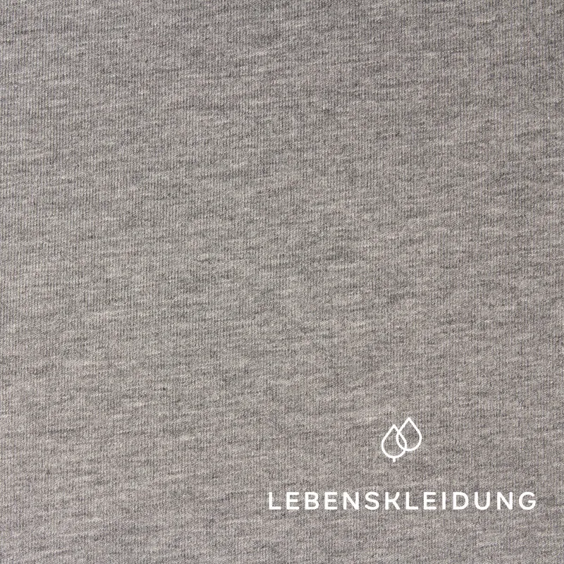 Bio Stretch Jersey Stoff - Grau meliert / dunkel
