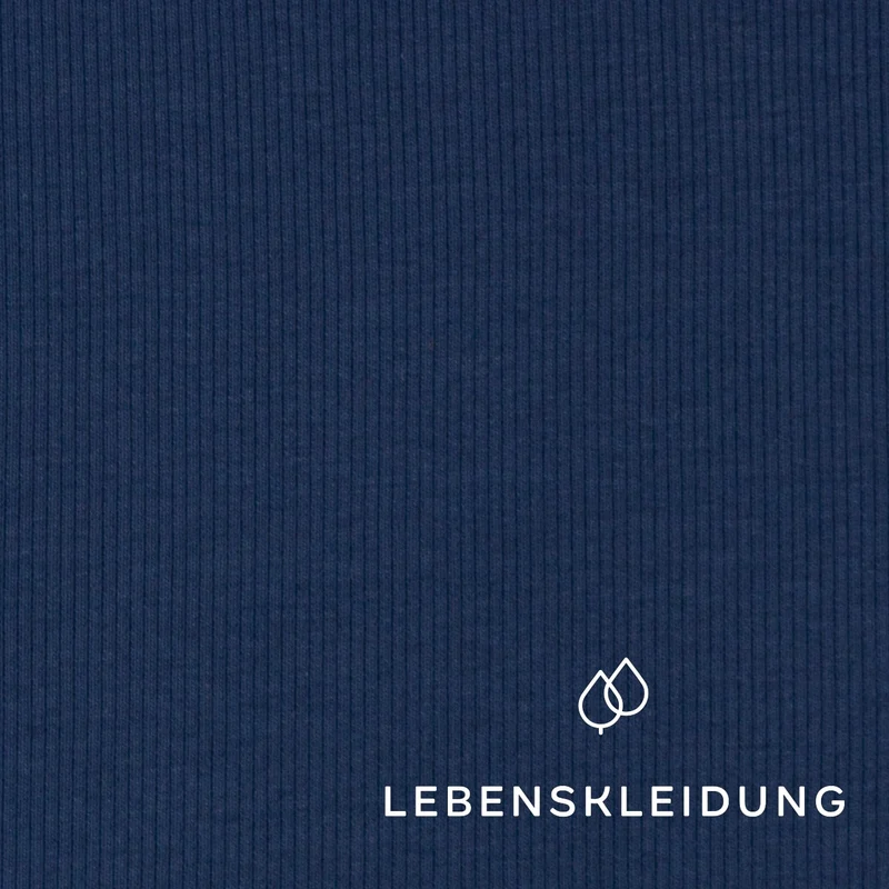 Bio Bündchen Stoff - Denim Blue