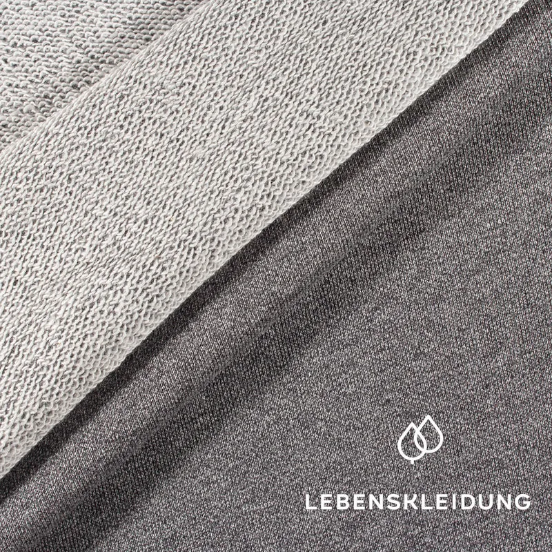 Re-Life Sweat Stoff ungerauht - Salt & Pepper