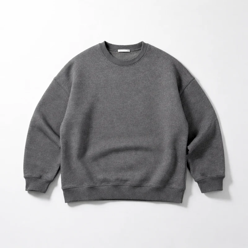 Re-Life Sweat Stoff ungerauht - Salt & Pepper