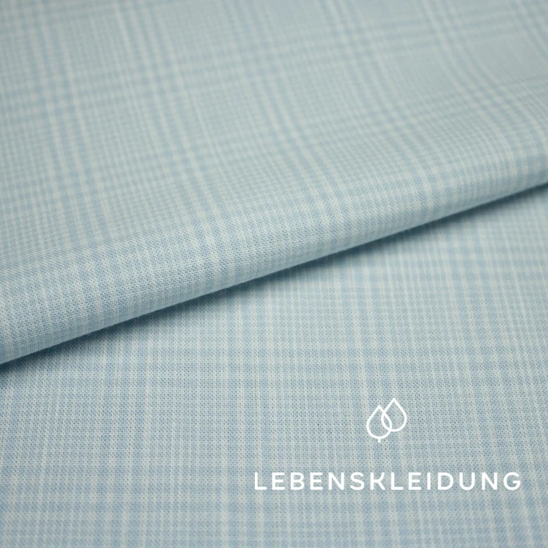 Deadstock Popeline - Soft Blue White