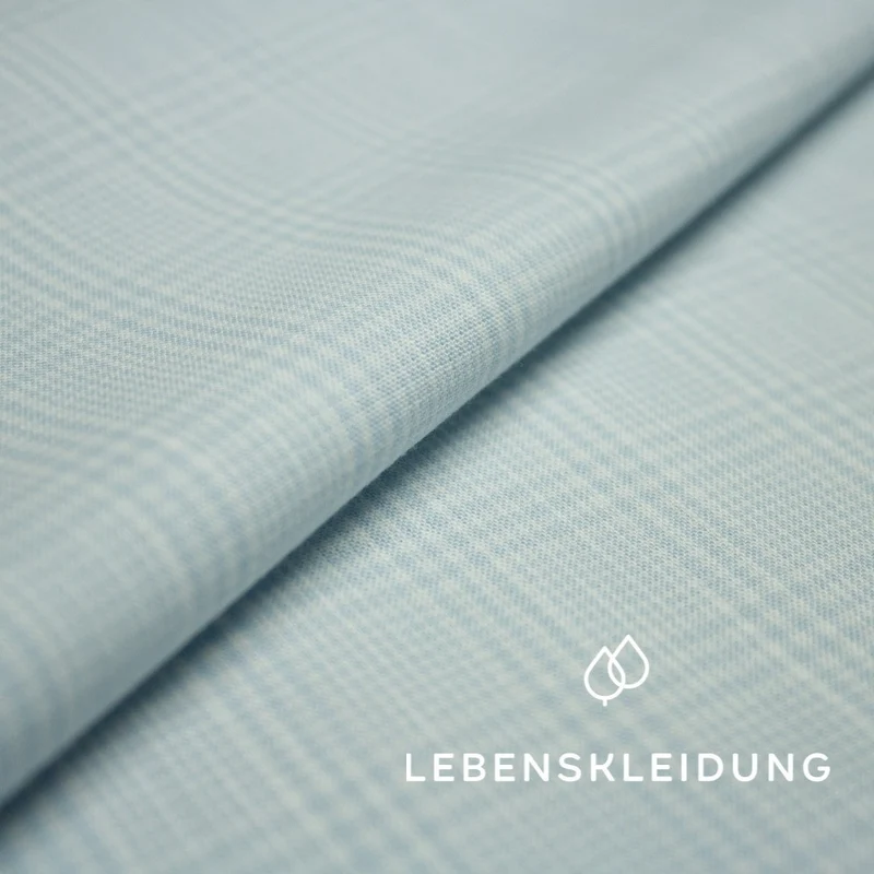 Deadstock Popeline - Soft Blue White