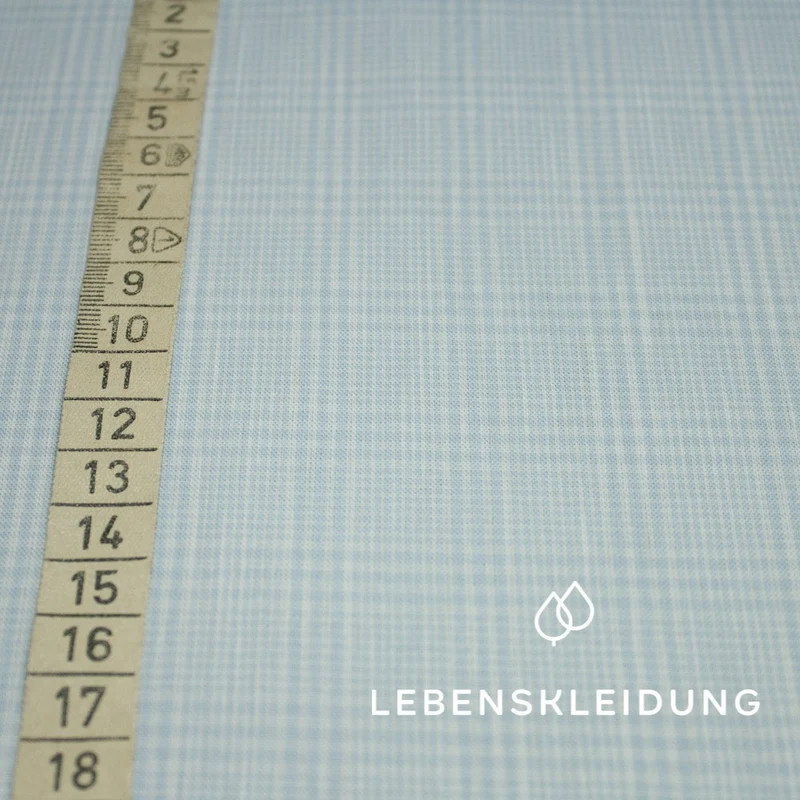 Deadstock Popeline - Soft Blue White