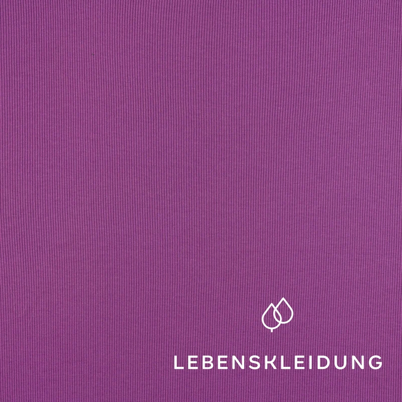 Bio Bündchen Stoff - Soft Grape