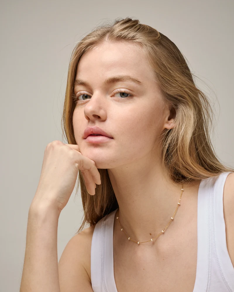 Halskette Lola Bold - gold/daisy
