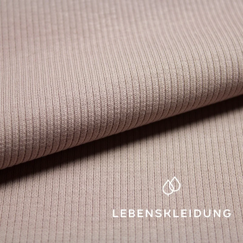 Bio Bündchen Stoff - Pink Clay