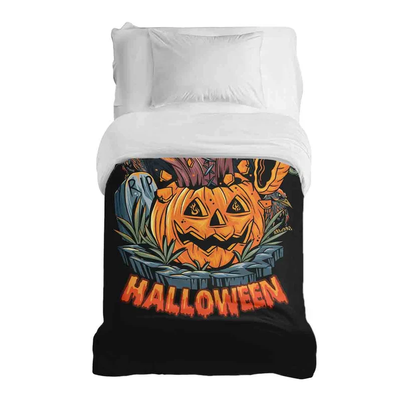Therapiedecken Baumwollbezug Halloween Kürbis