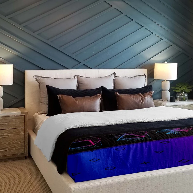 Therapiedecken Baumwollbezug Lila mit Formen