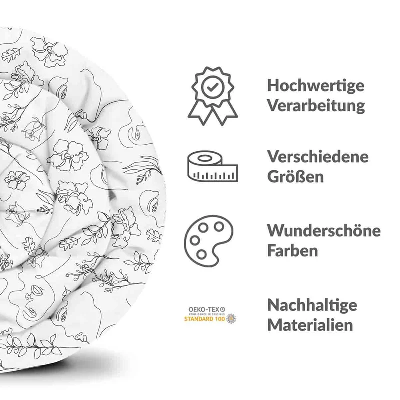 Therapiedecken Bettwäschen Set Boho Blumen