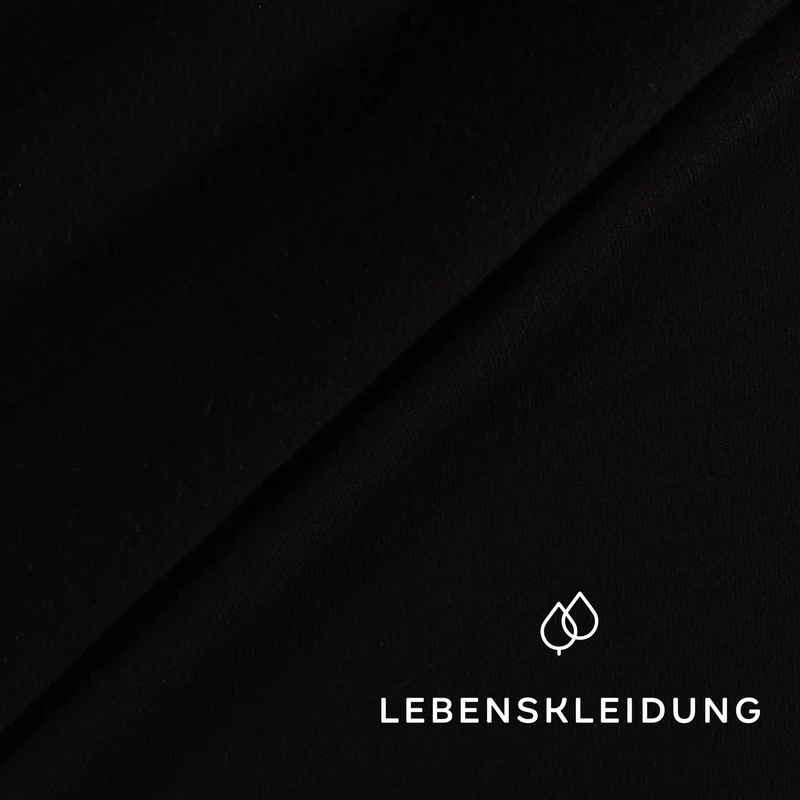 Re-Life Sweat Stoff gerauht - Black