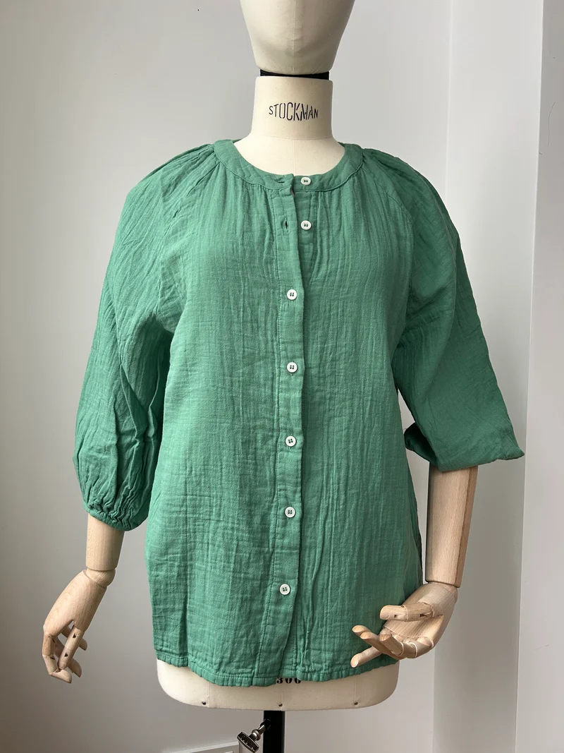 Bluse Onagre - Tiefes Grasgrün