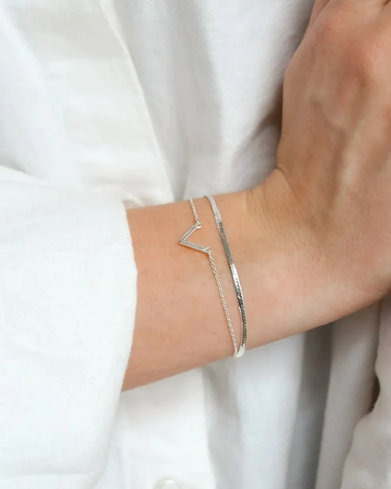 Armband Herringbone - silber