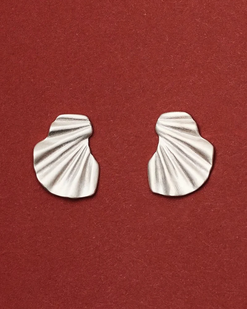 Ohrstecker Wave - silber