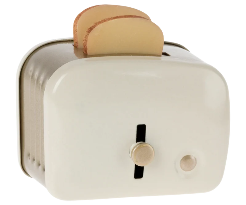 Miniatur Toaster mit Brot - Weiß