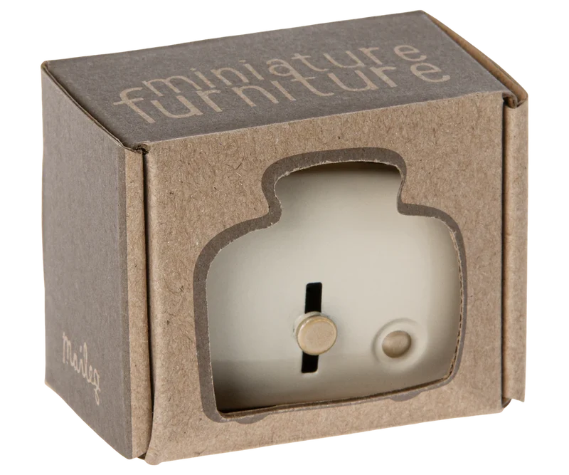 Miniatur Toaster mit Brot - Weiß