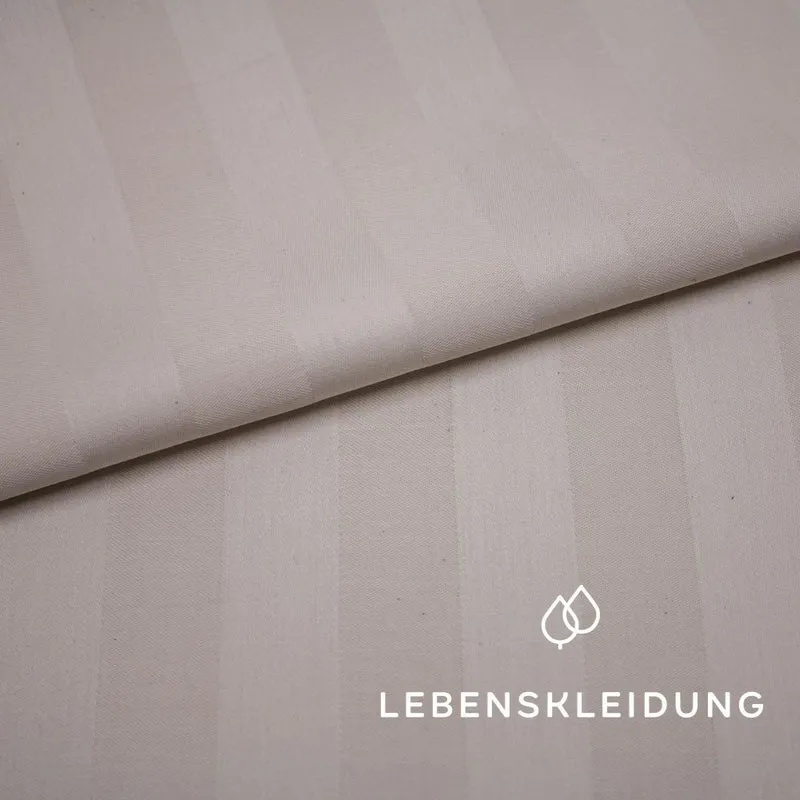 Bio Streifensatin - Natur