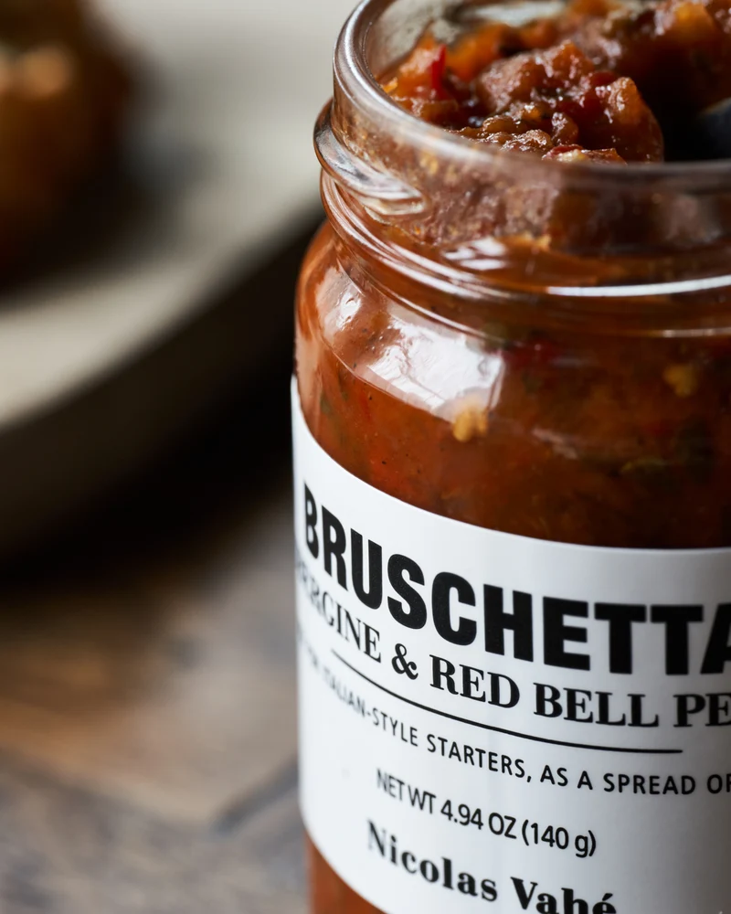 Bruschetta mit Aubergine und red bell pepper – 140 g