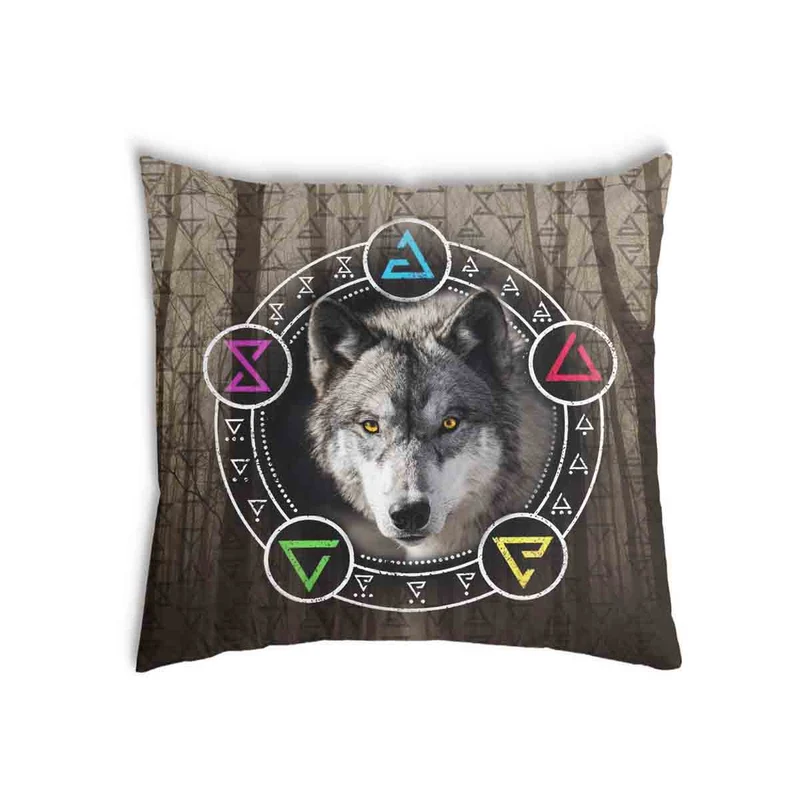 Gesundheitskissen Braun mit Wolf