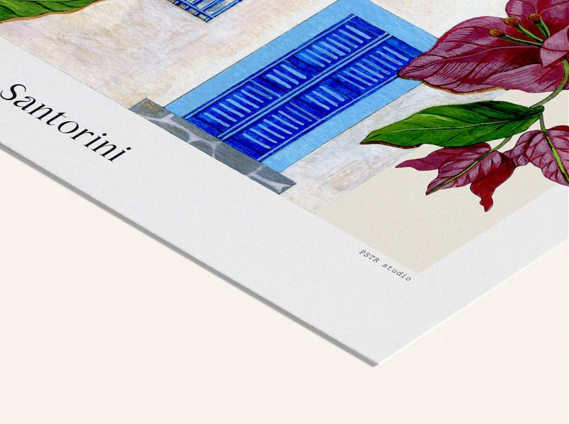 Druck - Flower Houses - Santorini