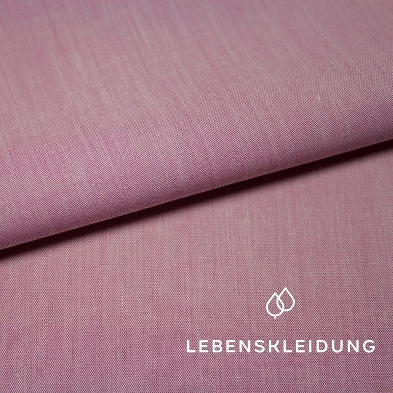 Bio Chambray - Natur-Pink