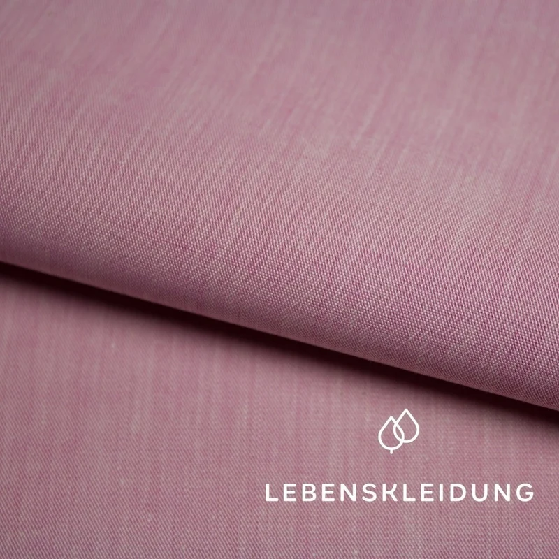 Bio Chambray - Natur-Pink