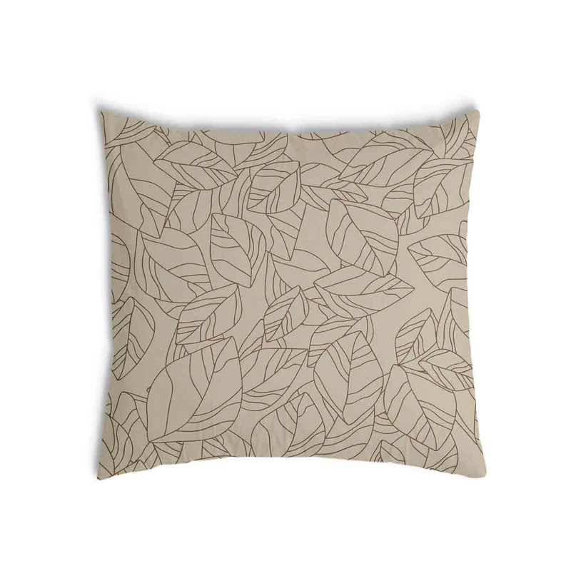 Gesundheitskissen Beige mit Blattform Schwarz