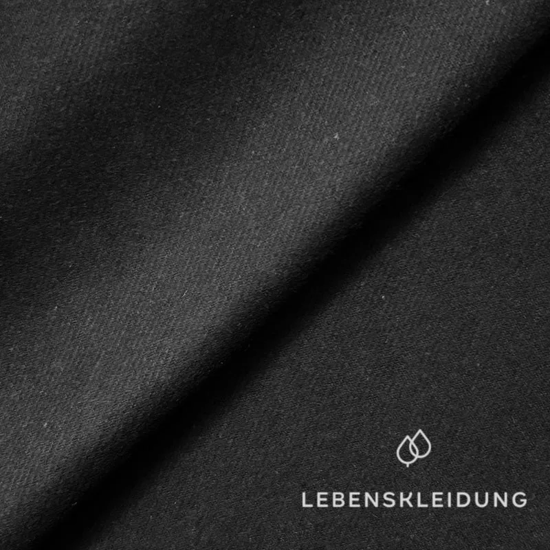 Re-Life Gebürsteter Twill / Köper - Black