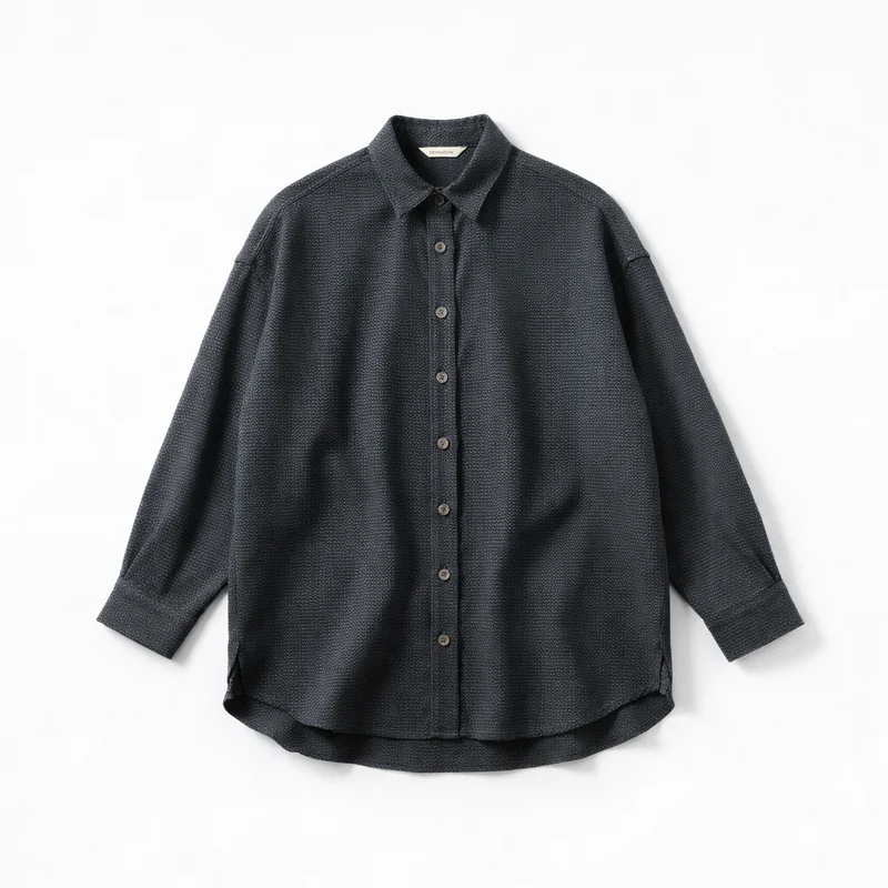 Re-Life Strukturierter Webstoff - Navy