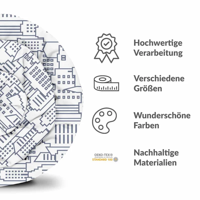 Therapiedecken Baumwollbezug Weiß New York