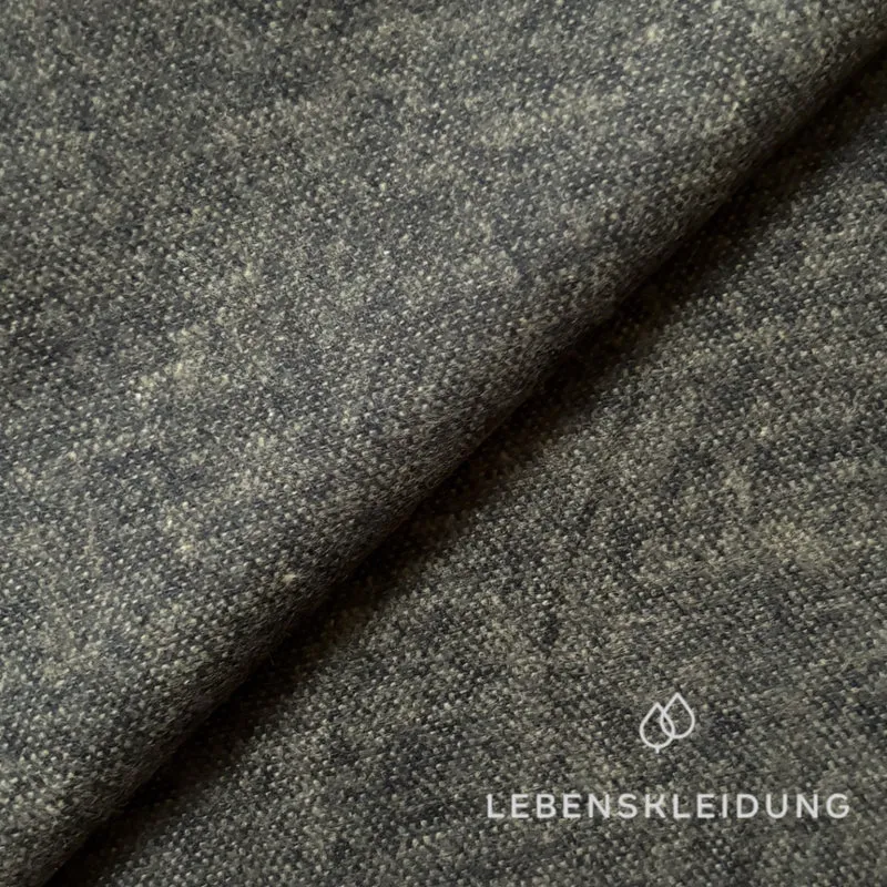 Re-Life Flanell Stoff - Braun meliert