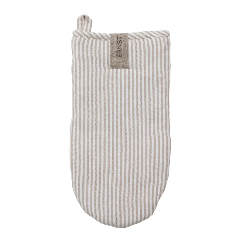 Ofenhandschuh Beige/Weiß
