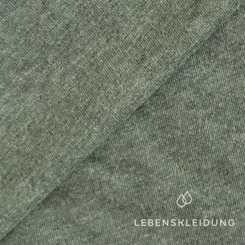 Re-Life Weicher Bio-Baumwolle Baby-Sweatstoff geraut mit Stretch - Jade Meliert