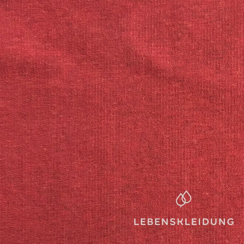 Re-Life Weicher Bio-Baumwolle Baby-Sweatstoff geraut mit Stretch - Kirsche Meliert