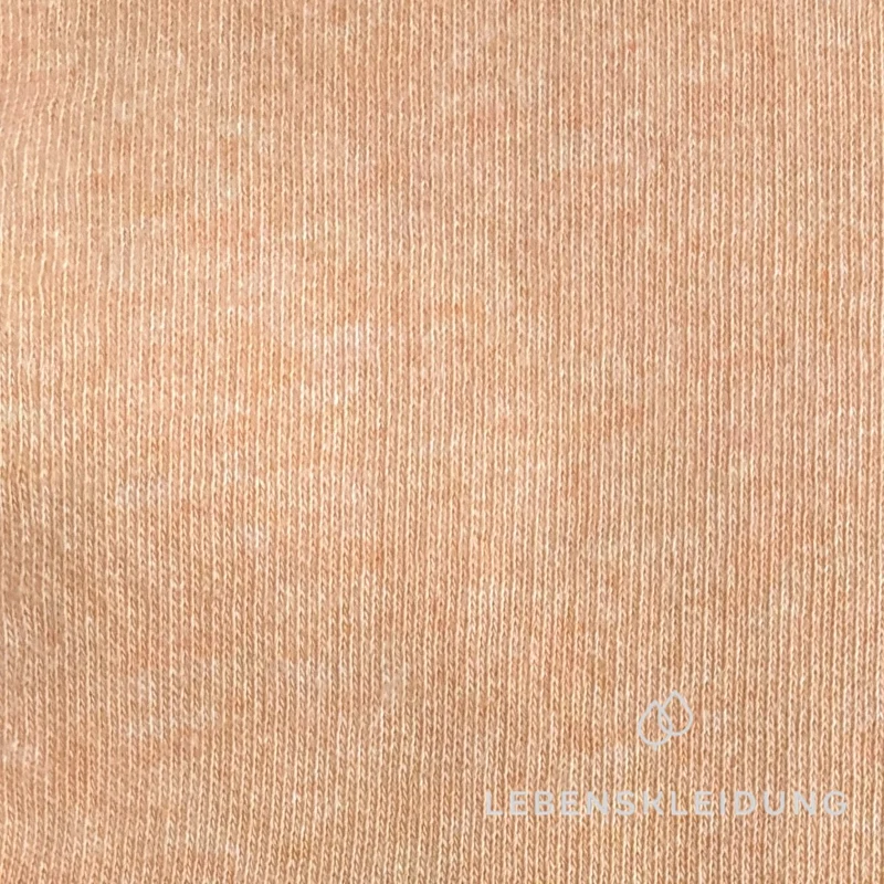 Re-Life Weicher Bio-Baumwolle Sweatstoff angeraut - Apricot Meliert