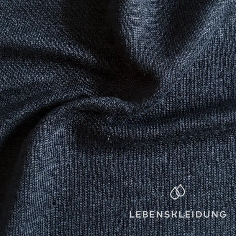 Re-Life Bio-Leinen Jersey Stoff - Marine