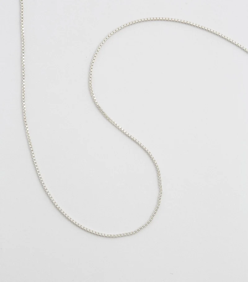 Halskette Short Box Chain - Silber