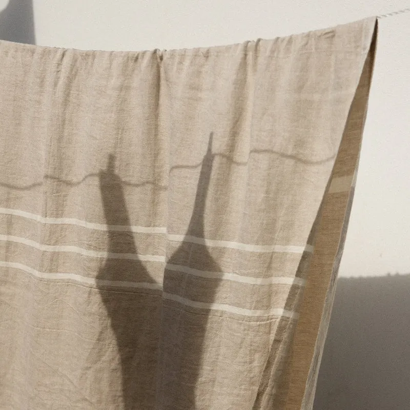 Strandtuch aus Leinen USVA - linen-white (95 x 180 cm)