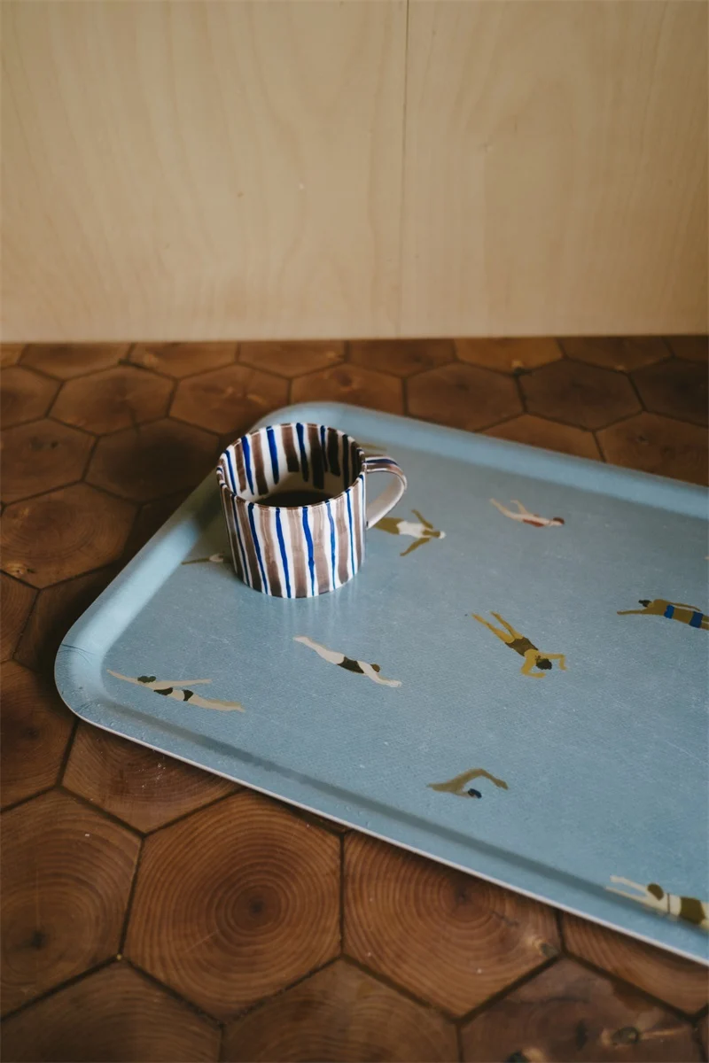 Tablett Schwimmer - Blau - Groß