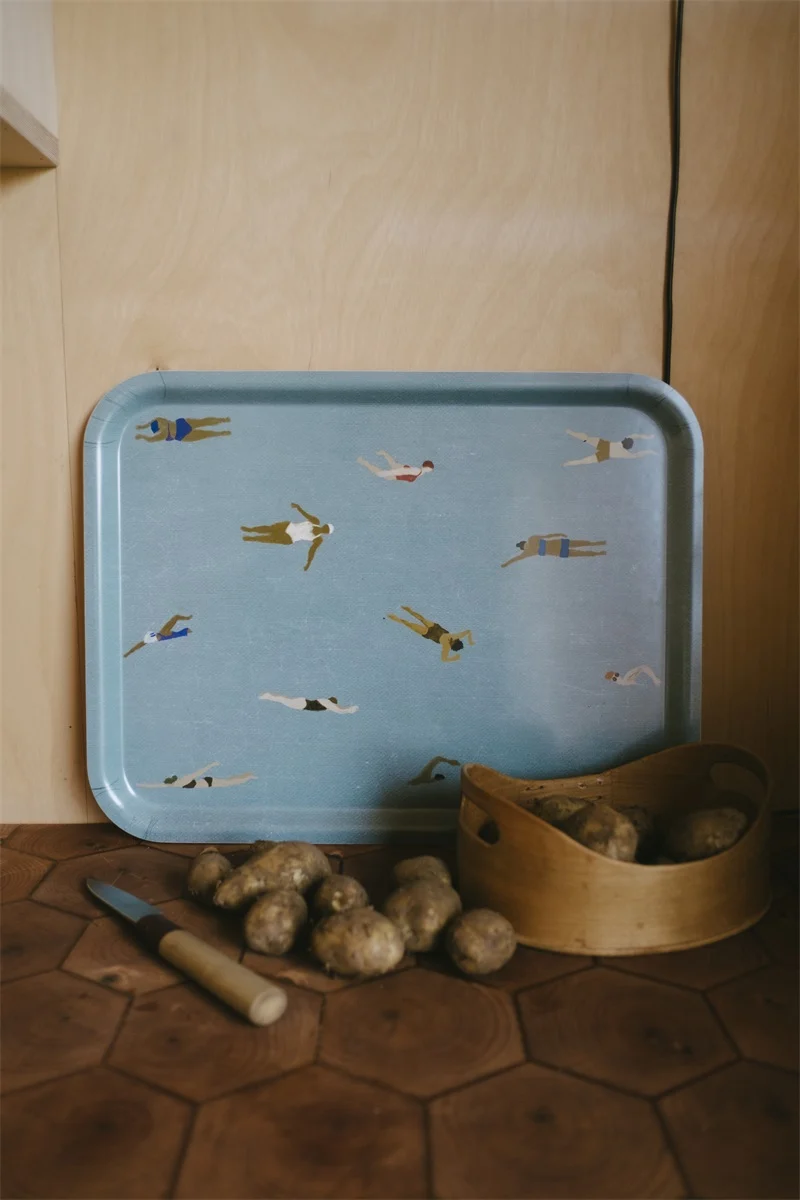 Tablett Schwimmer - Blau - Groß