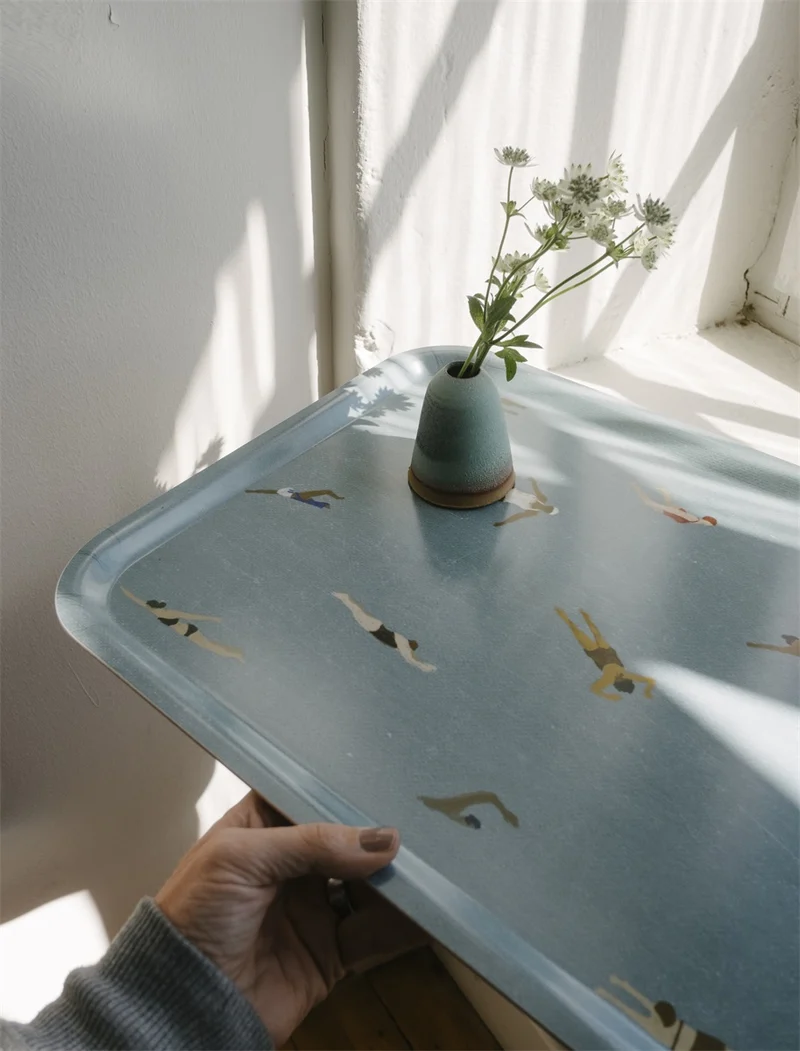 Tablett Schwimmer - Blau - Groß