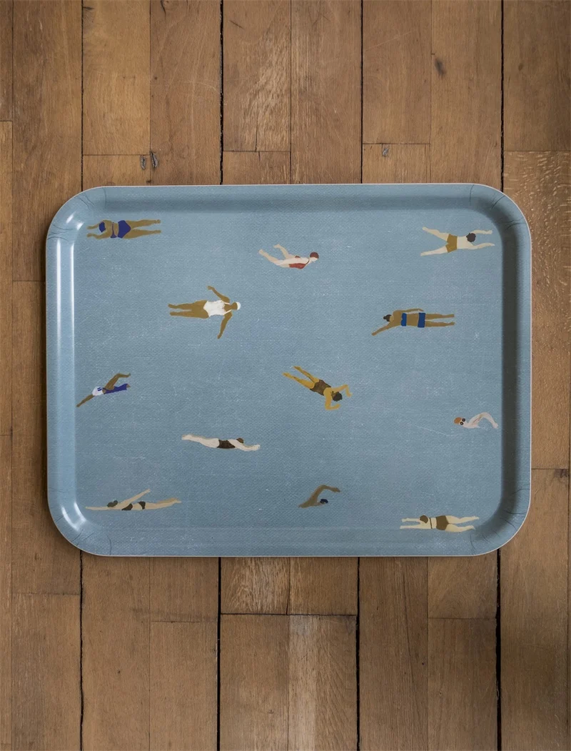 Tablett Schwimmer - Blau - Groß