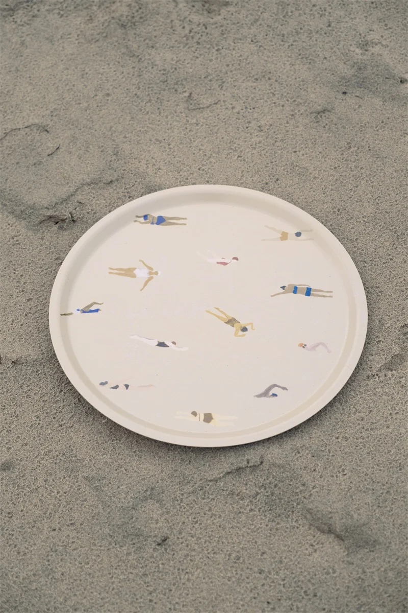 Tablett Schwimmer - Sand - Ø 38 cm