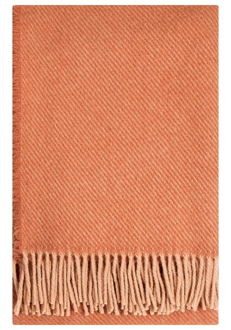 Wolldecke Ilo - powder/cinnamon (130 x 200 cm)