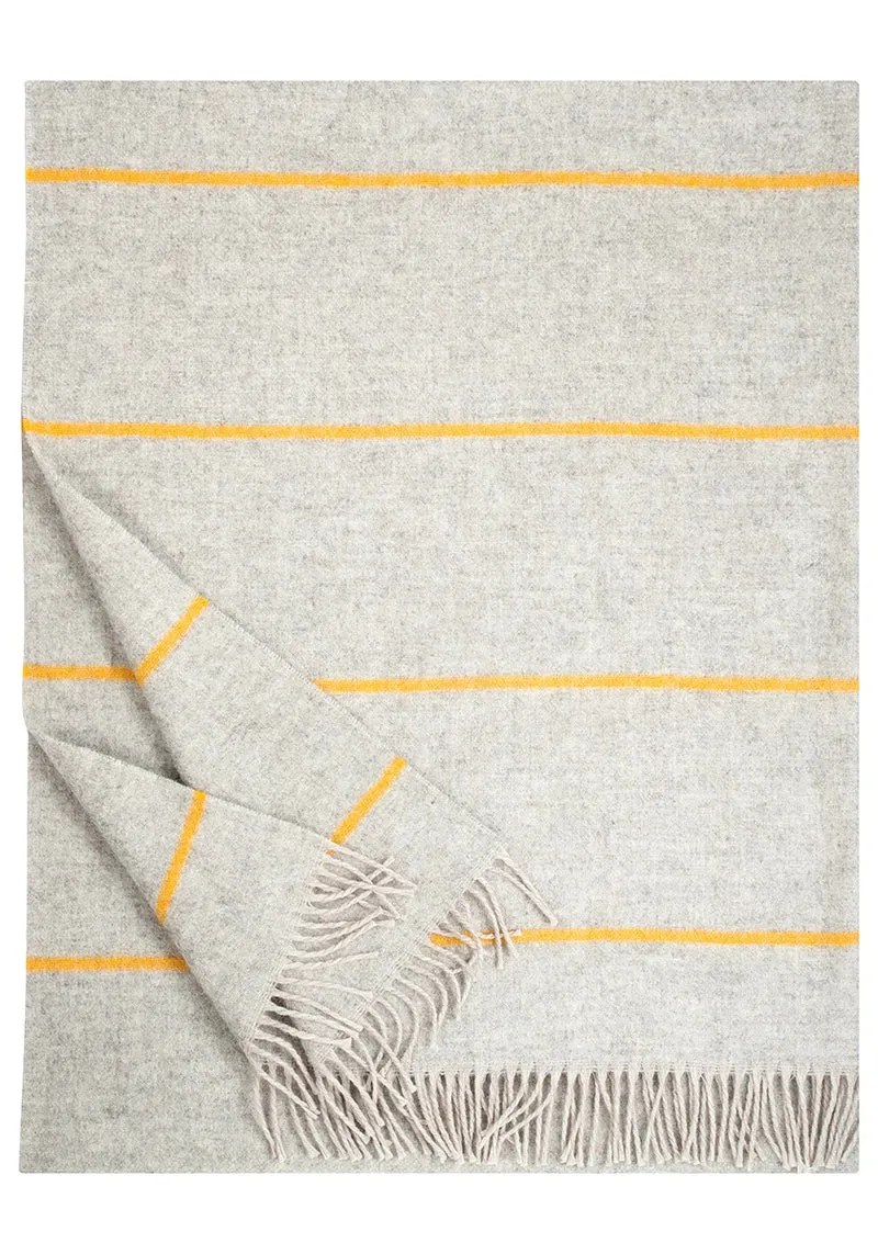 Wolldecke HALLA – beige-coffee dyed orange (140 x 200 cm)