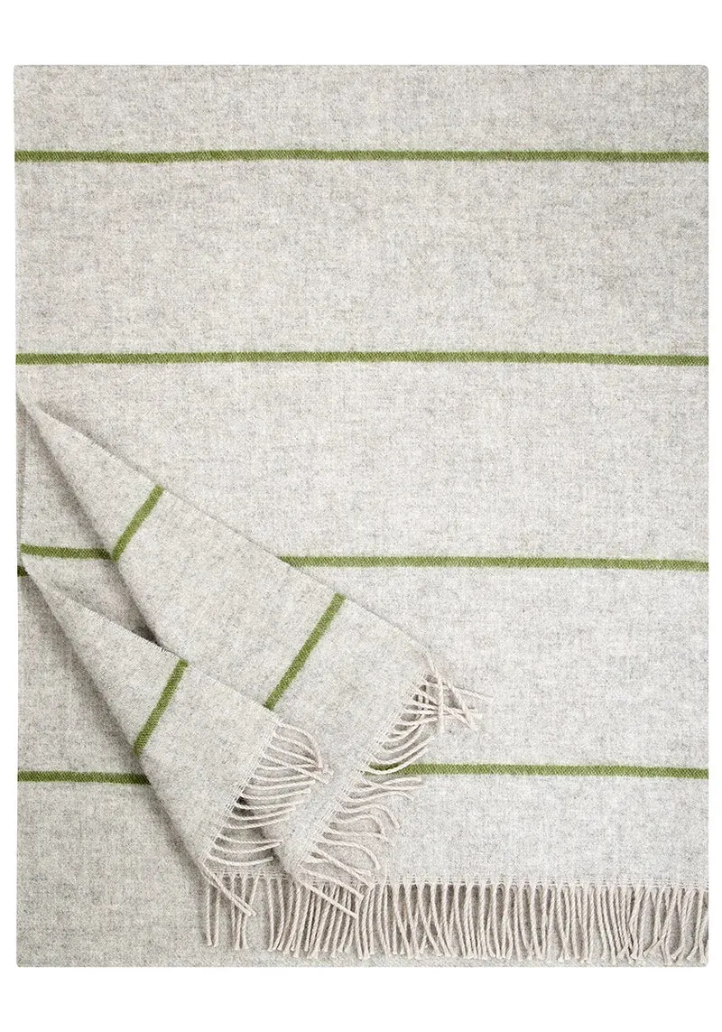 Wolldecke HALLA – beige-olive (140 x 200 cm)