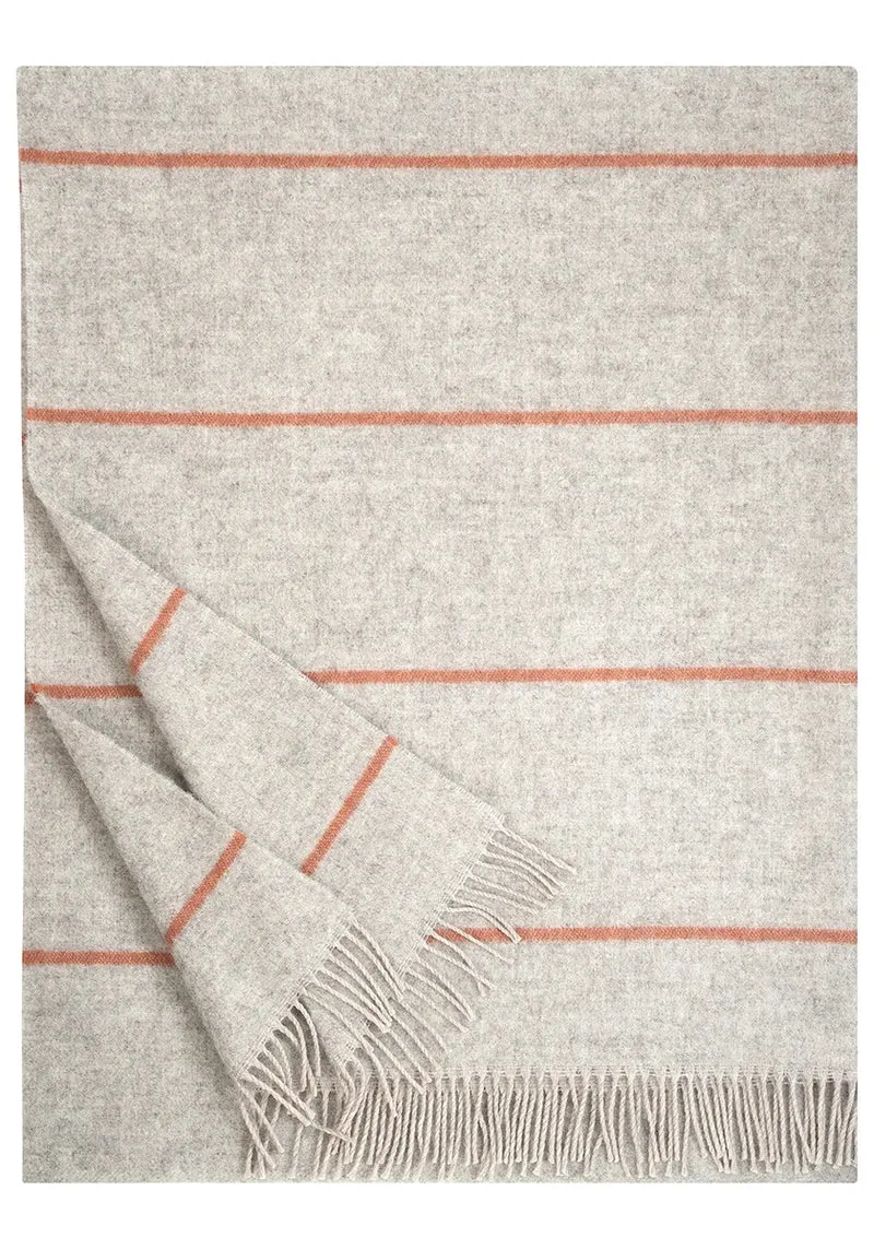 Wolldecke HALLA – beige-cinnamon (130 x 180 cm)