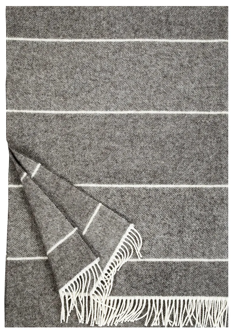 Wolldecke AIKA – white-nature's brown (130 x 180 cm)