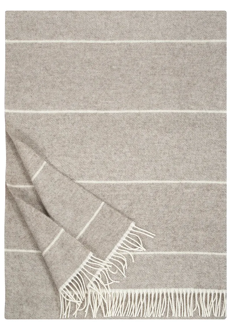 Wolldecke AIKA – white-nature's beige (130 x 180 cm)
